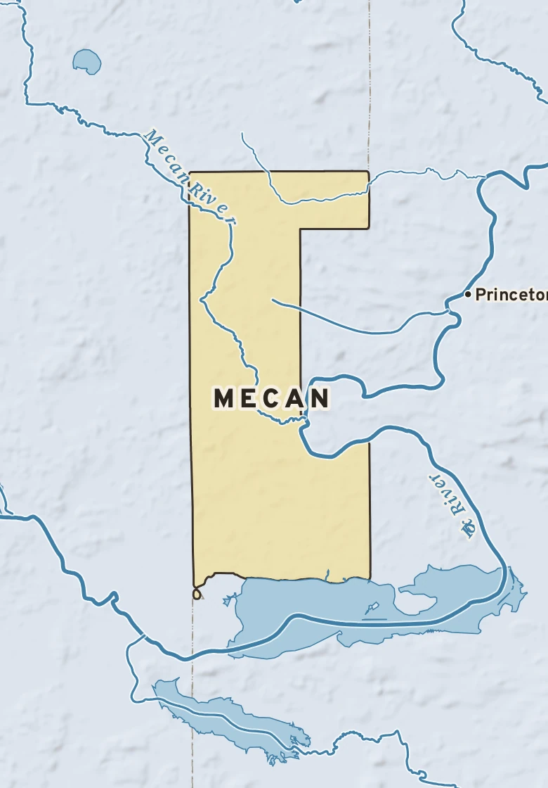 Atlas plate of Mecan, Wisconsin.