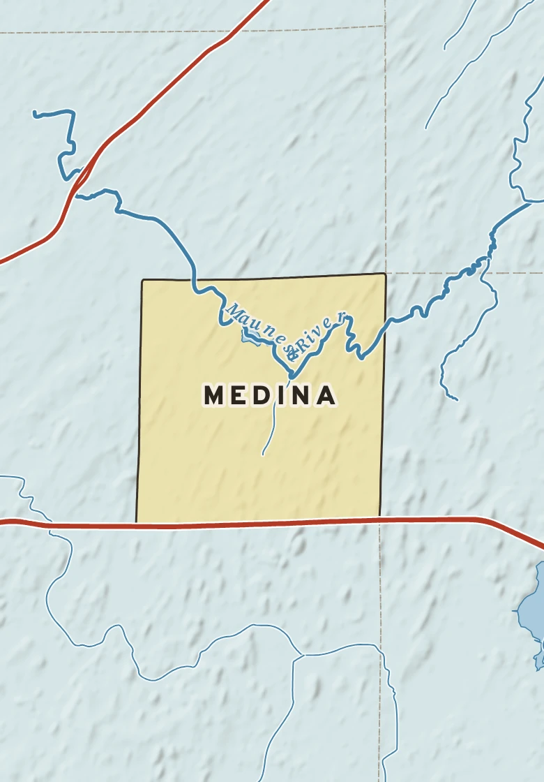 Atlas plate of Medina, Wisconsin.