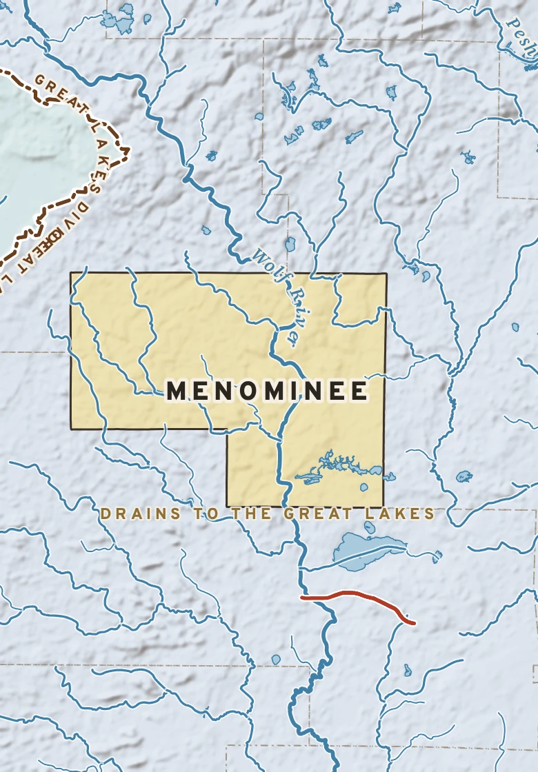 Atlas plate of Menominee, Wisconsin.