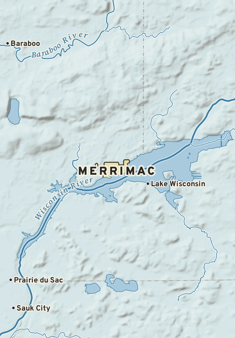Atlas plate of Merrimac, Wisconsin.