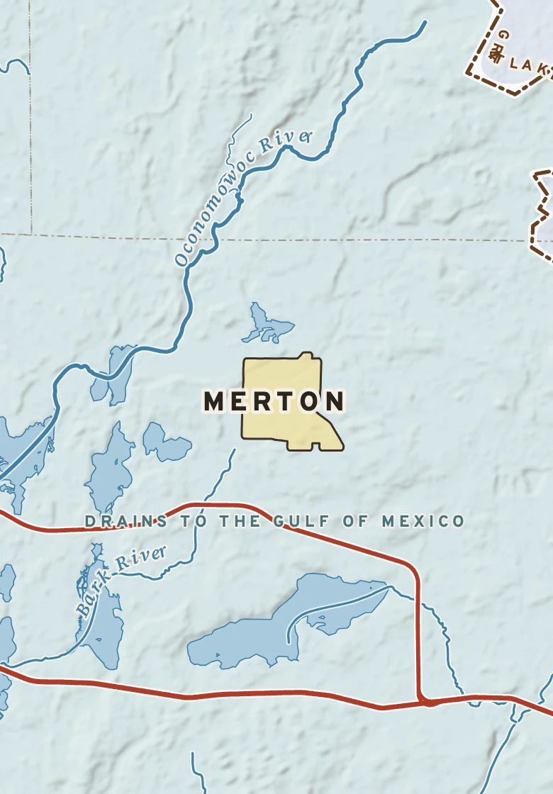 Atlas plate of Merton, Wisconsin.