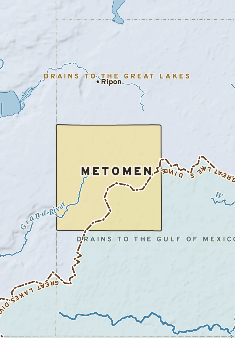 Atlas plate of Metomen, Wisconsin.
