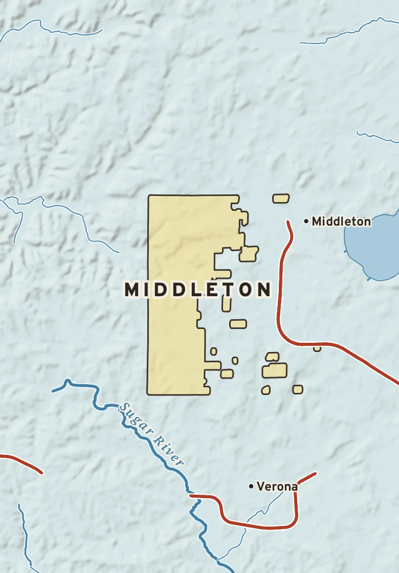 Atlas plate of Middleton, Wisconsin.