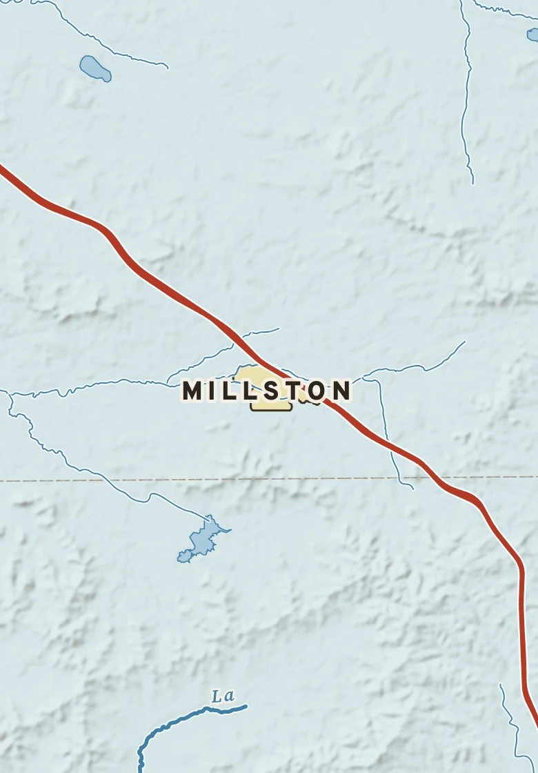 Atlas plate of Millston, Wisconsin.