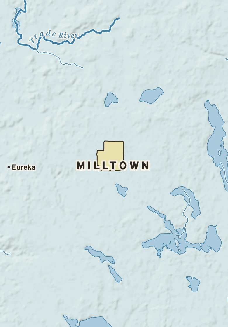 Atlas plate of Milltown, Wisconsin.