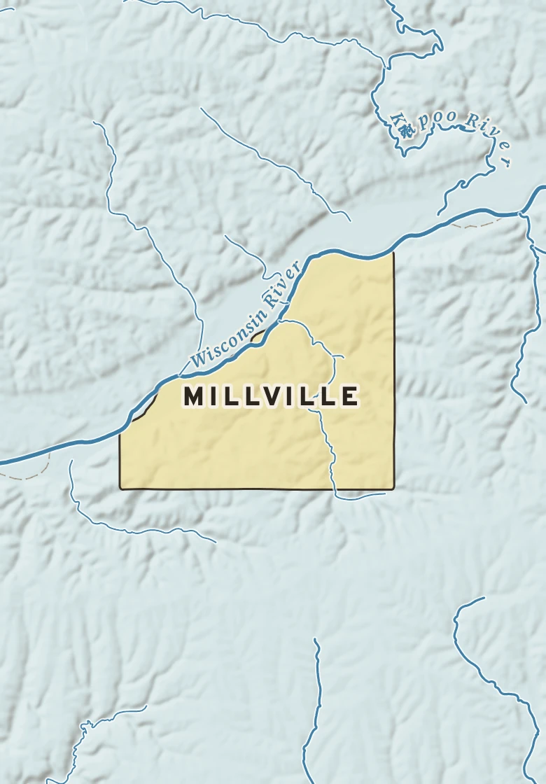 Atlas plate of Millville, Wisconsin.