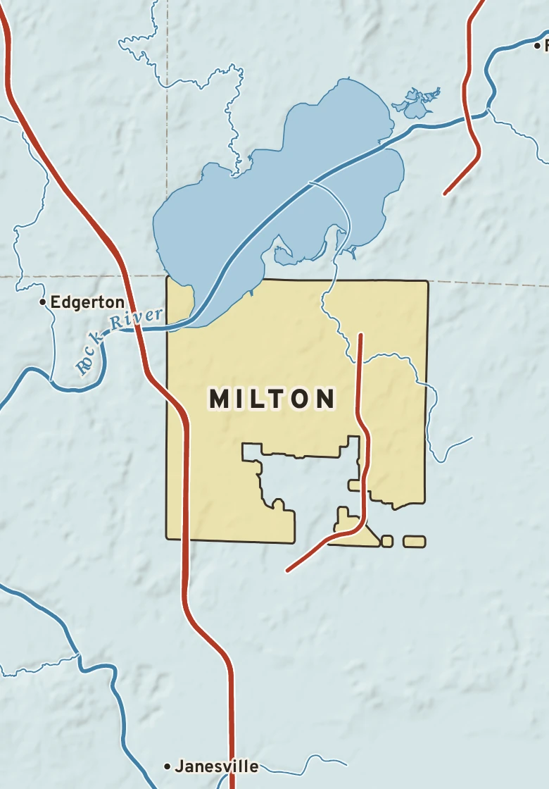 Atlas plate of Milton, Wisconsin.