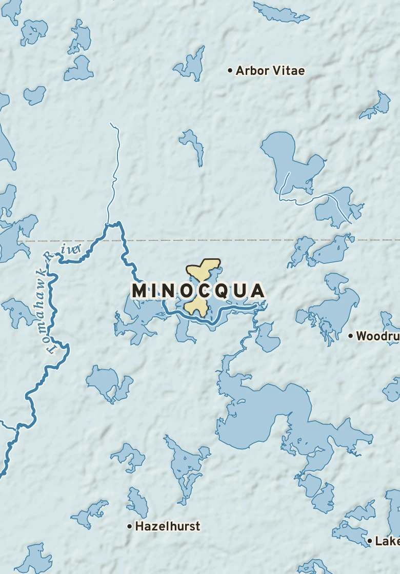 Atlas plate of Minocqua, Wisconsin.