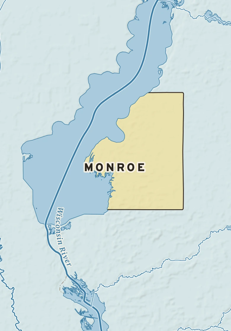 Atlas plate of Monroe, Wisconsin.