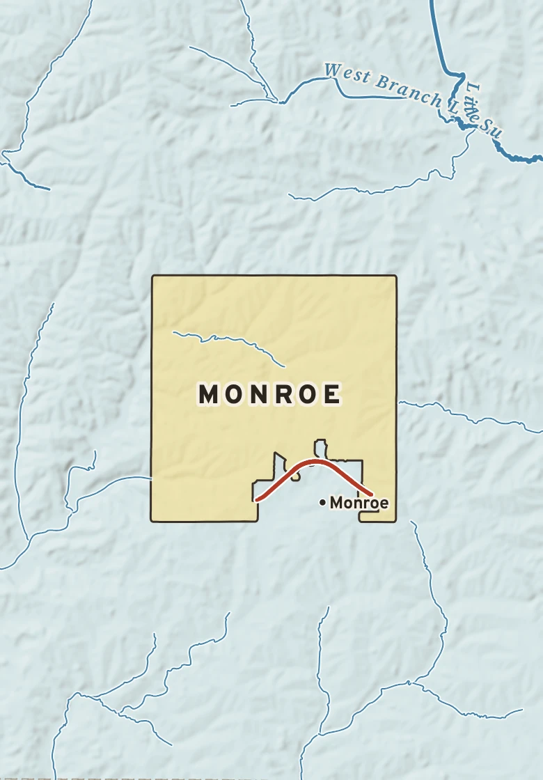 Atlas plate of Monroe, Wisconsin.