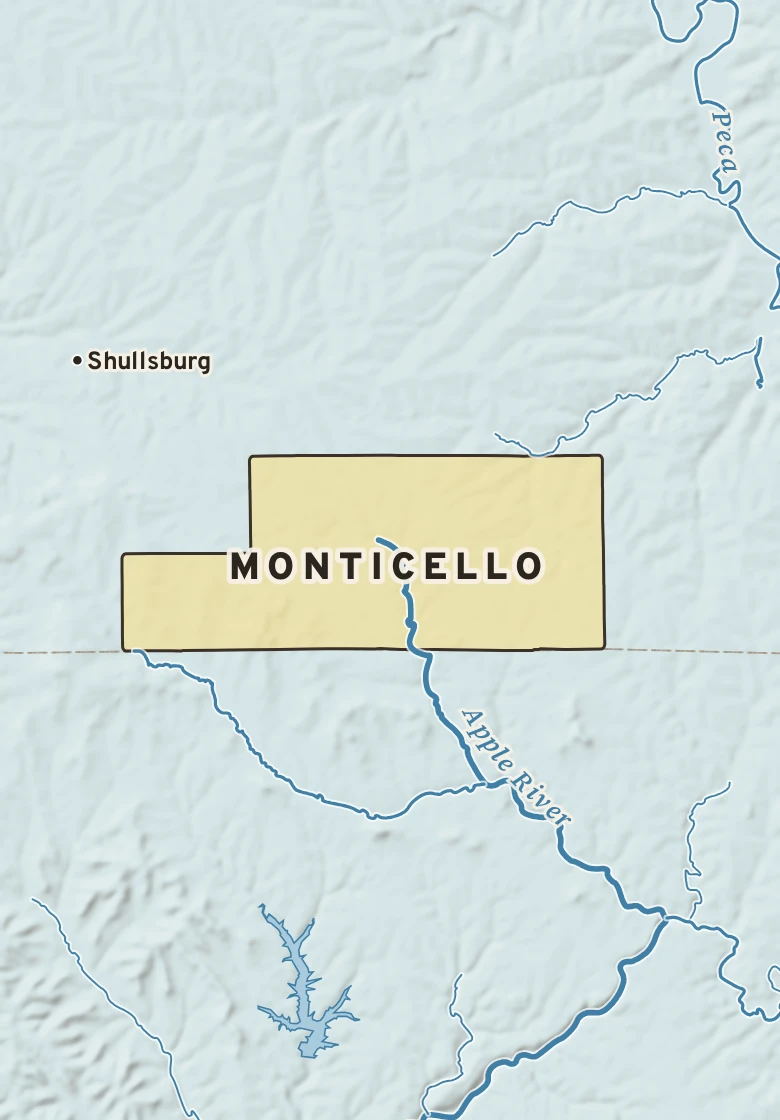 Atlas plate of Monticello, Wisconsin.