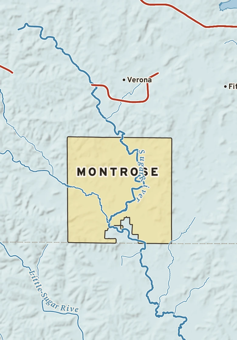 Atlas plate of Montrose, Wisconsin.