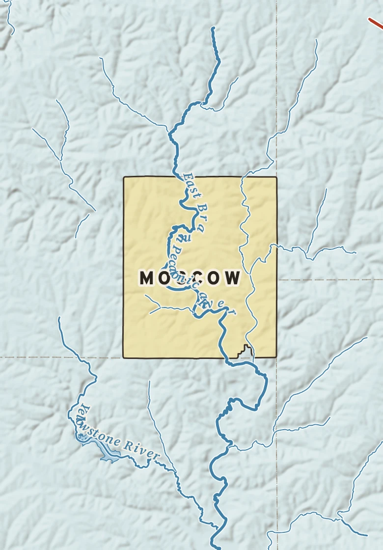 Atlas plate of Moscow, Wisconsin.