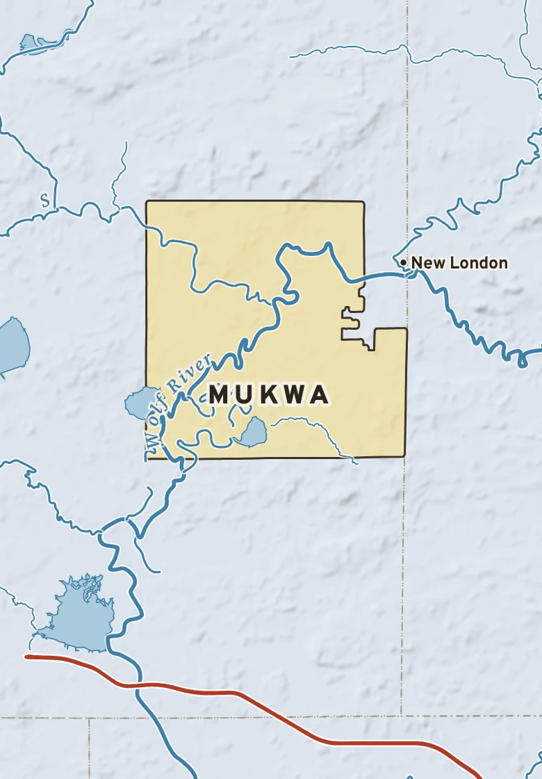 Atlas plate of Mukwa, Wisconsin.