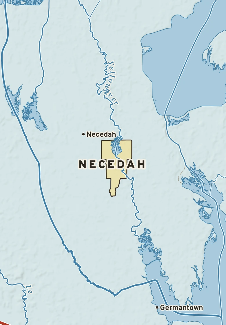 Atlas plate of Necedah, Wisconsin.