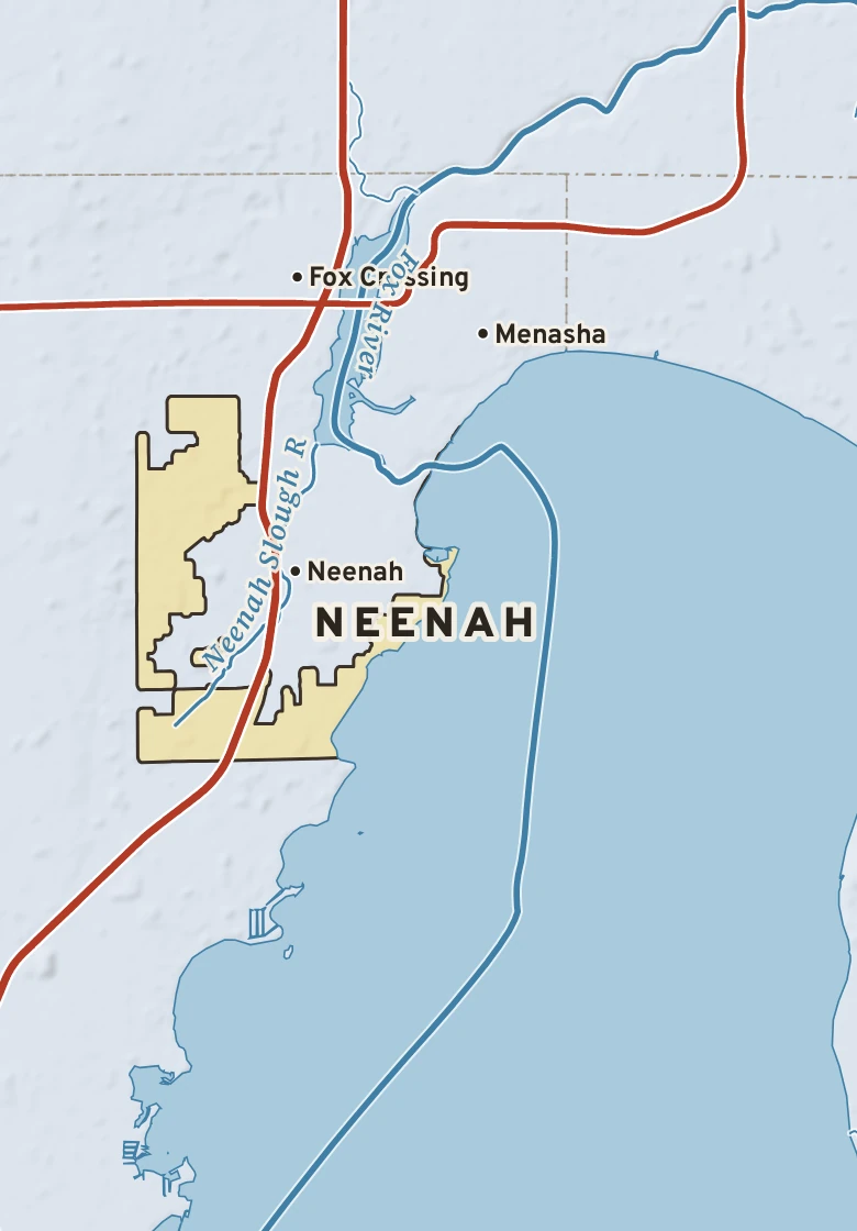 Atlas plate of Neenah, Wisconsin.