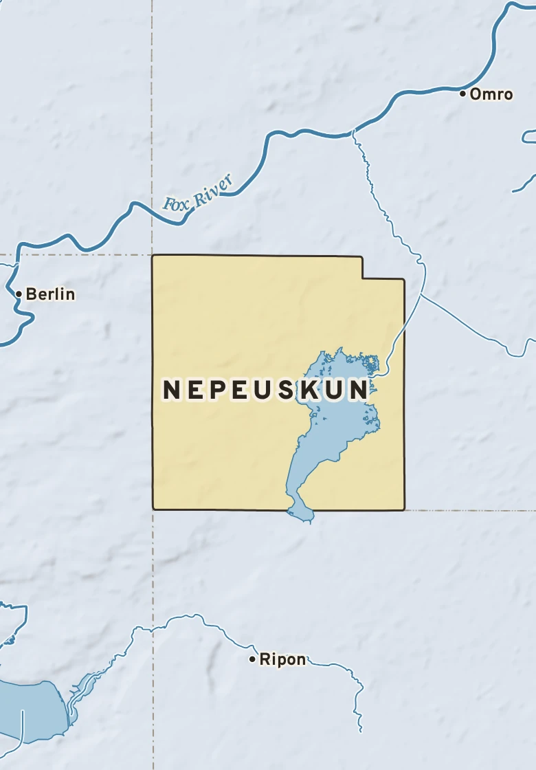 Atlas plate of Nepeuskun, Wisconsin.