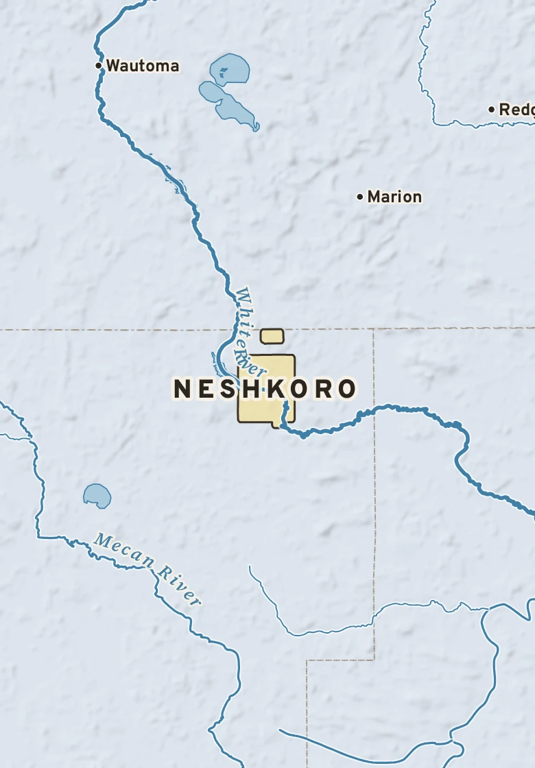 Atlas plate of Neshkoro, Wisconsin.