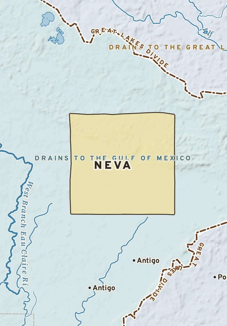 Atlas plate of Neva, Wisconsin.