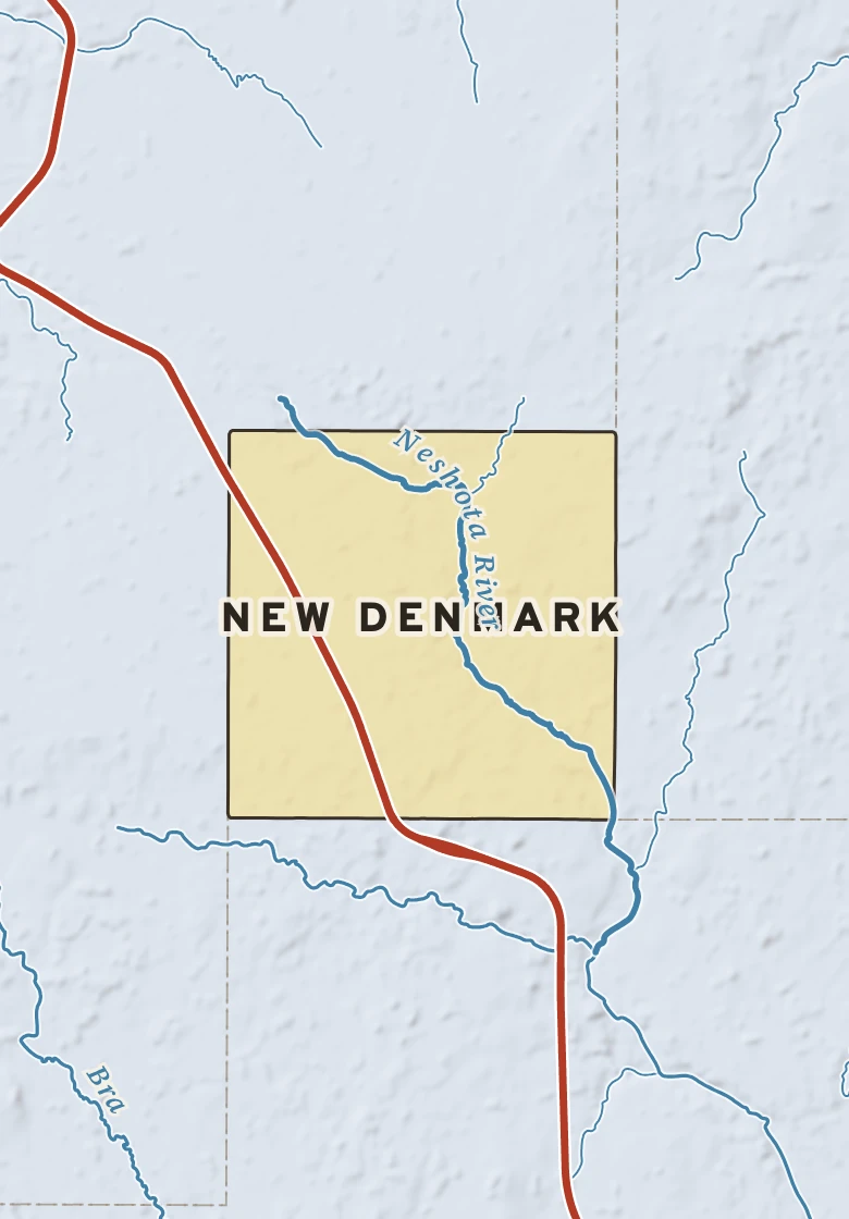 Atlas plate of New Denmark, Wisconsin.