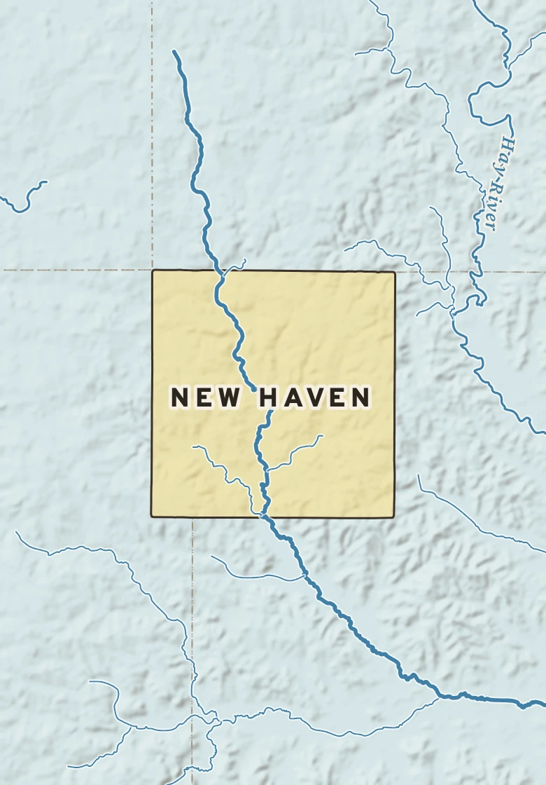 Atlas plate of New Haven, Wisconsin.