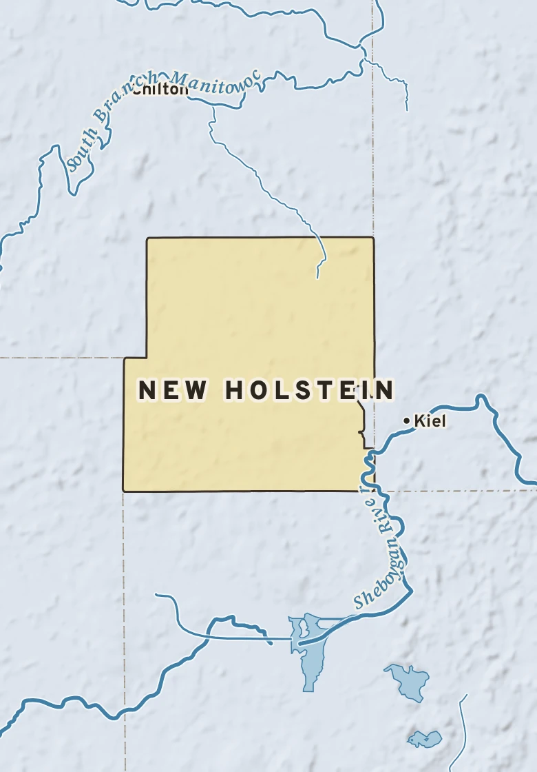 Atlas plate of New Holstein, Wisconsin.