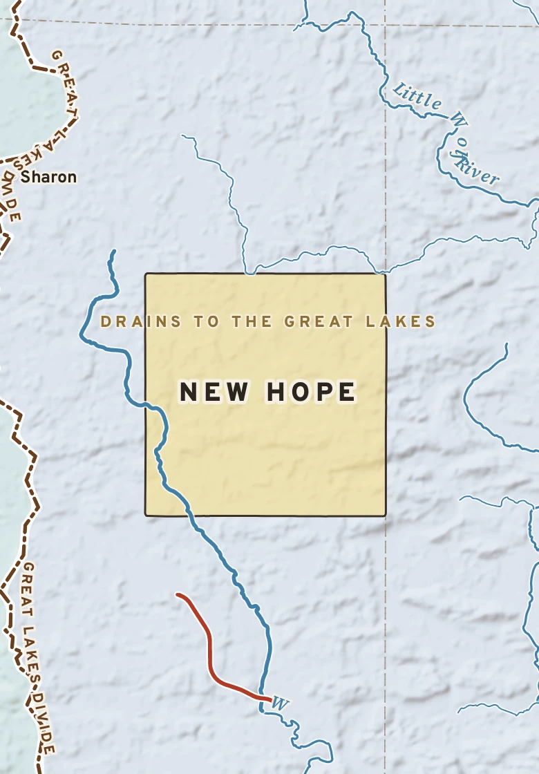 Atlas plate of New Hope, Wisconsin.