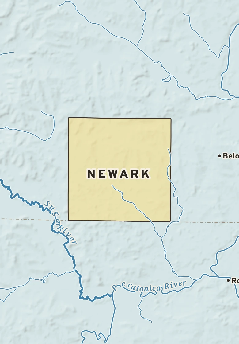 Atlas plate of Newark, Wisconsin.