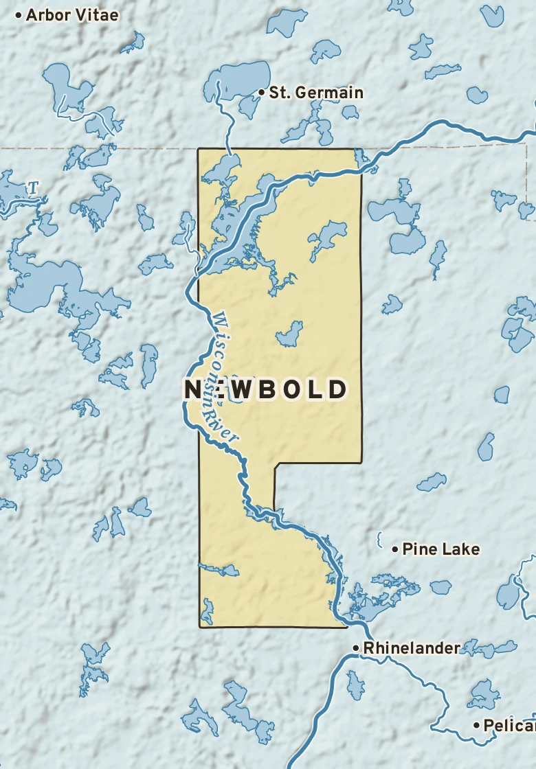 Atlas plate of Newbold, Wisconsin.