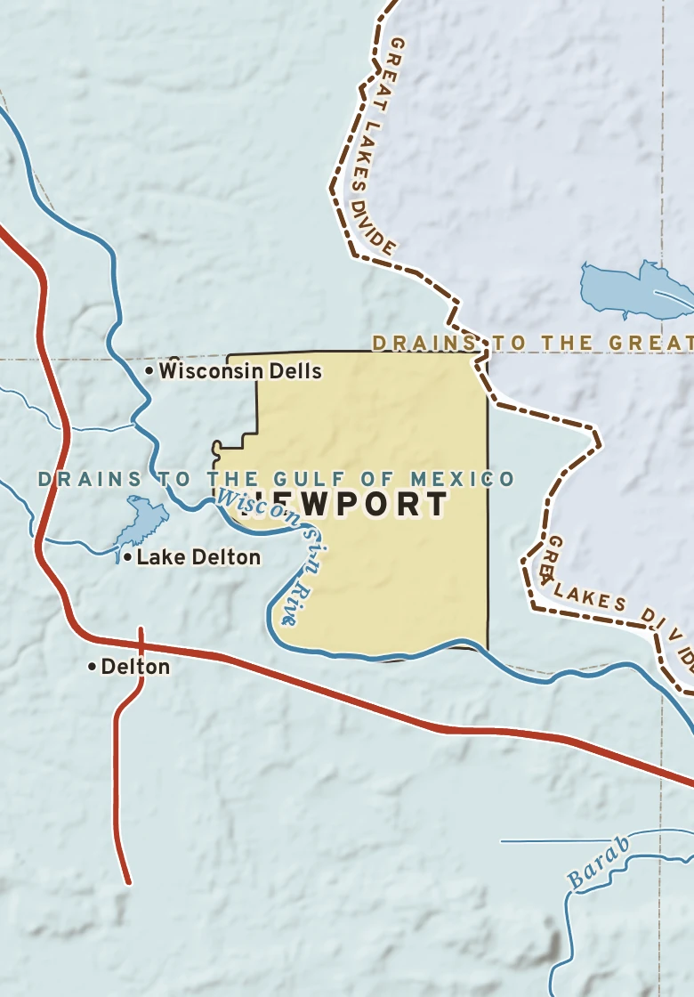 Atlas plate of Newport, Wisconsin.