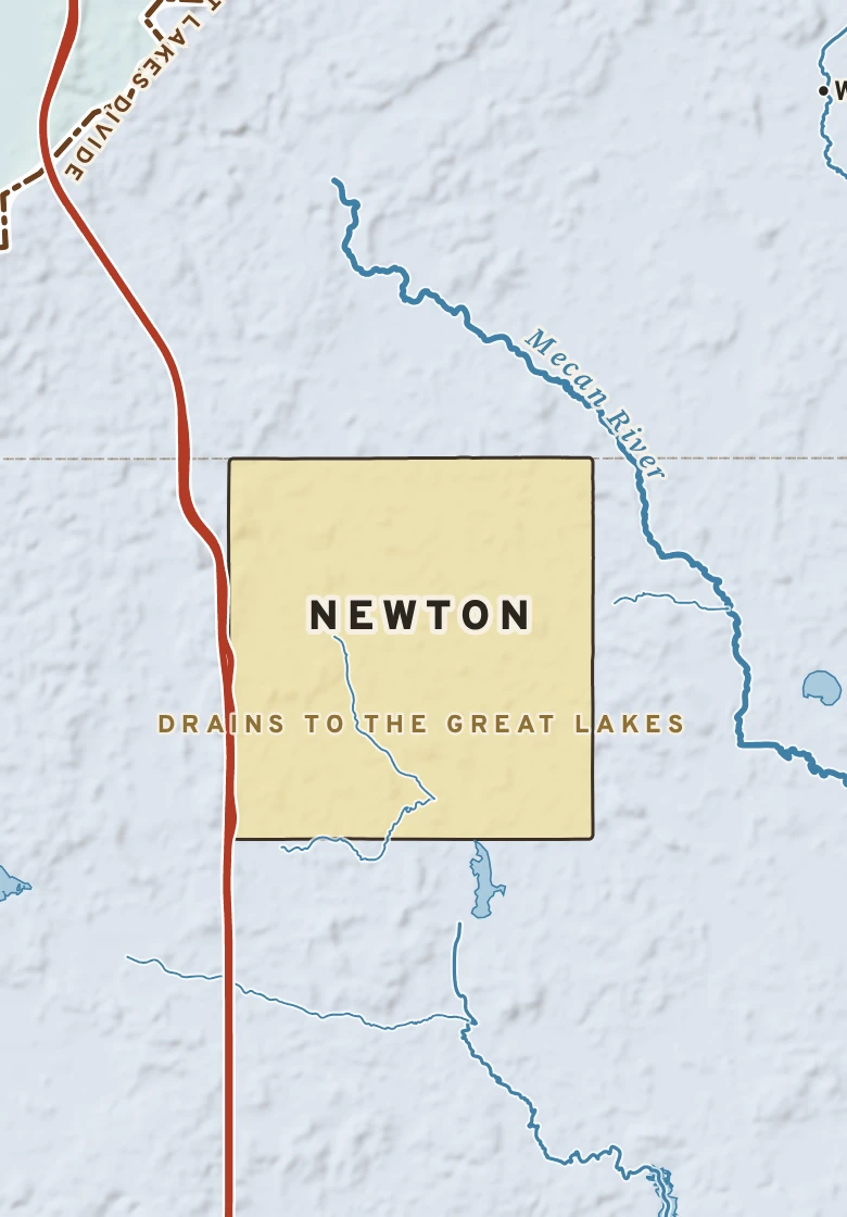 Atlas plate of Newton, Wisconsin.