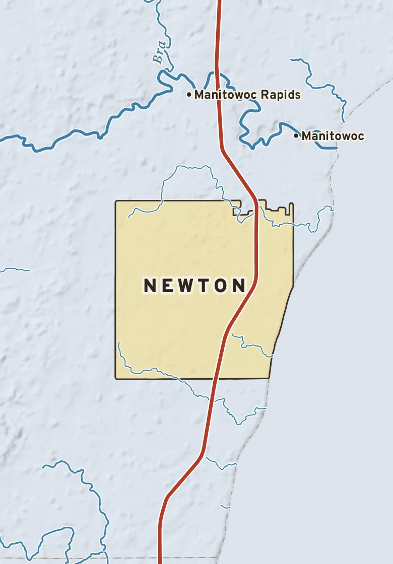 Atlas plate of Newton, Wisconsin.