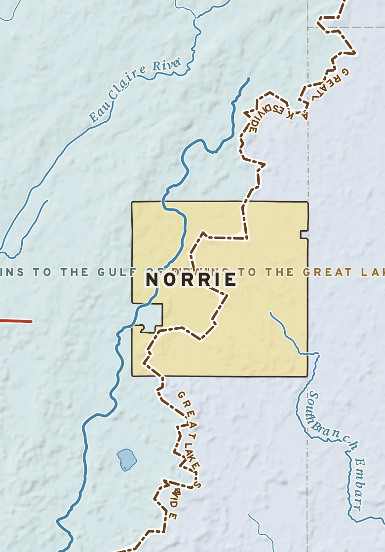 Atlas plate of Norrie, Wisconsin.