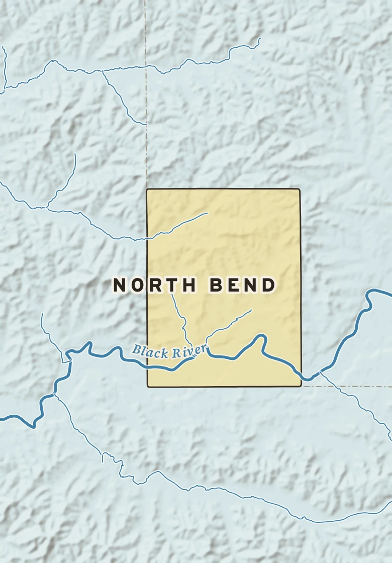 Atlas plate of North Bend, Wisconsin.