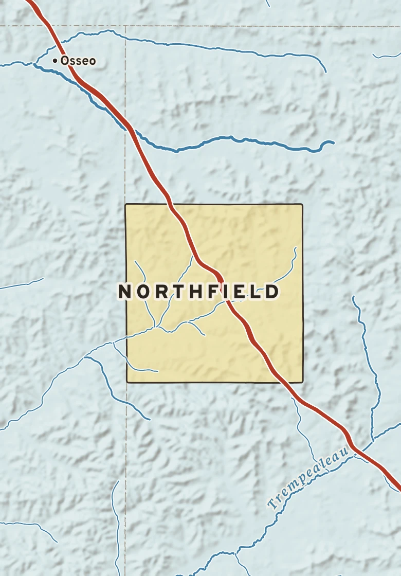 Atlas plate of Northfield, Wisconsin.