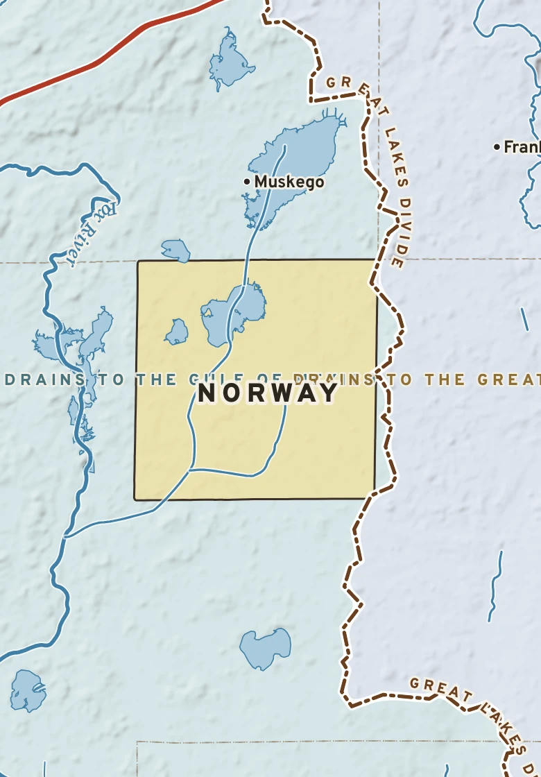 Atlas plate of Norway, Wisconsin.