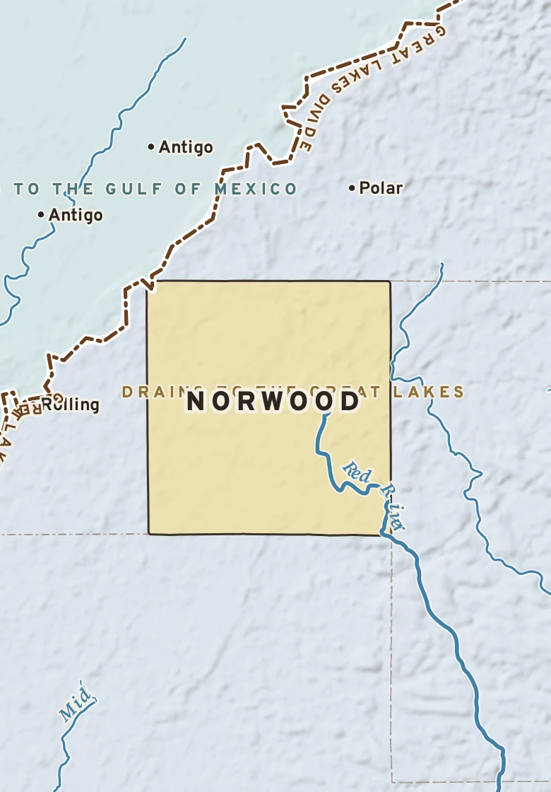 Atlas plate of Norwood, Wisconsin.