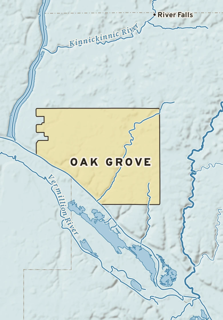 Atlas plate of Oak Grove, Wisconsin.
