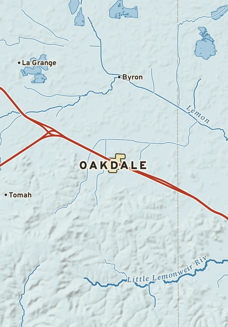 Atlas plate of Oakdale, Wisconsin.