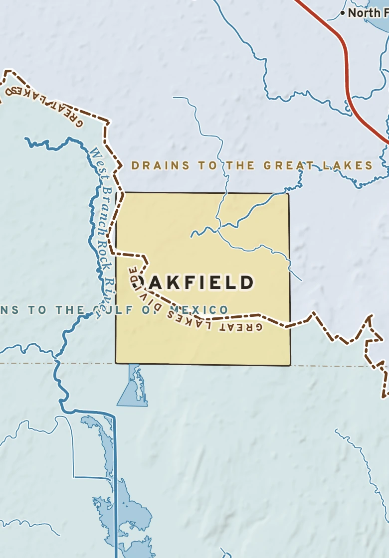 Atlas plate of Oakfield, Wisconsin.