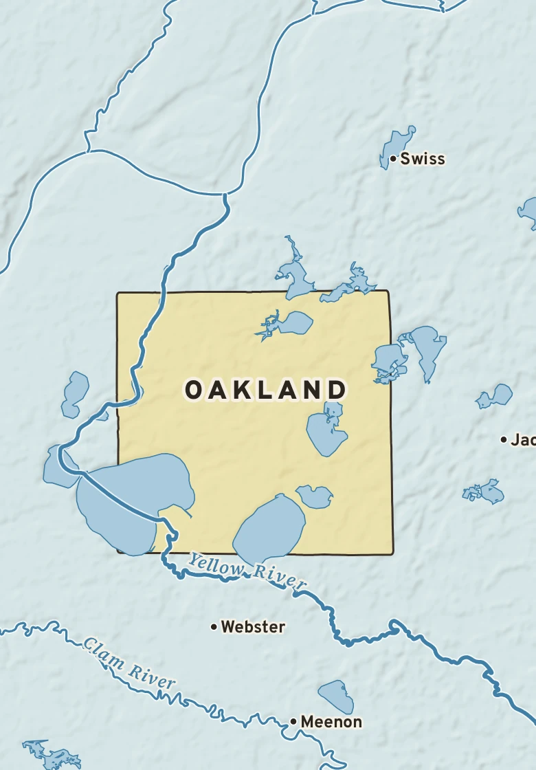 Atlas plate of Oakland, Wisconsin.