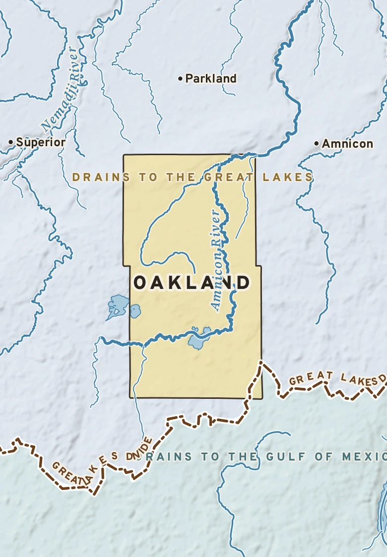 Atlas plate of Oakland, Wisconsin.