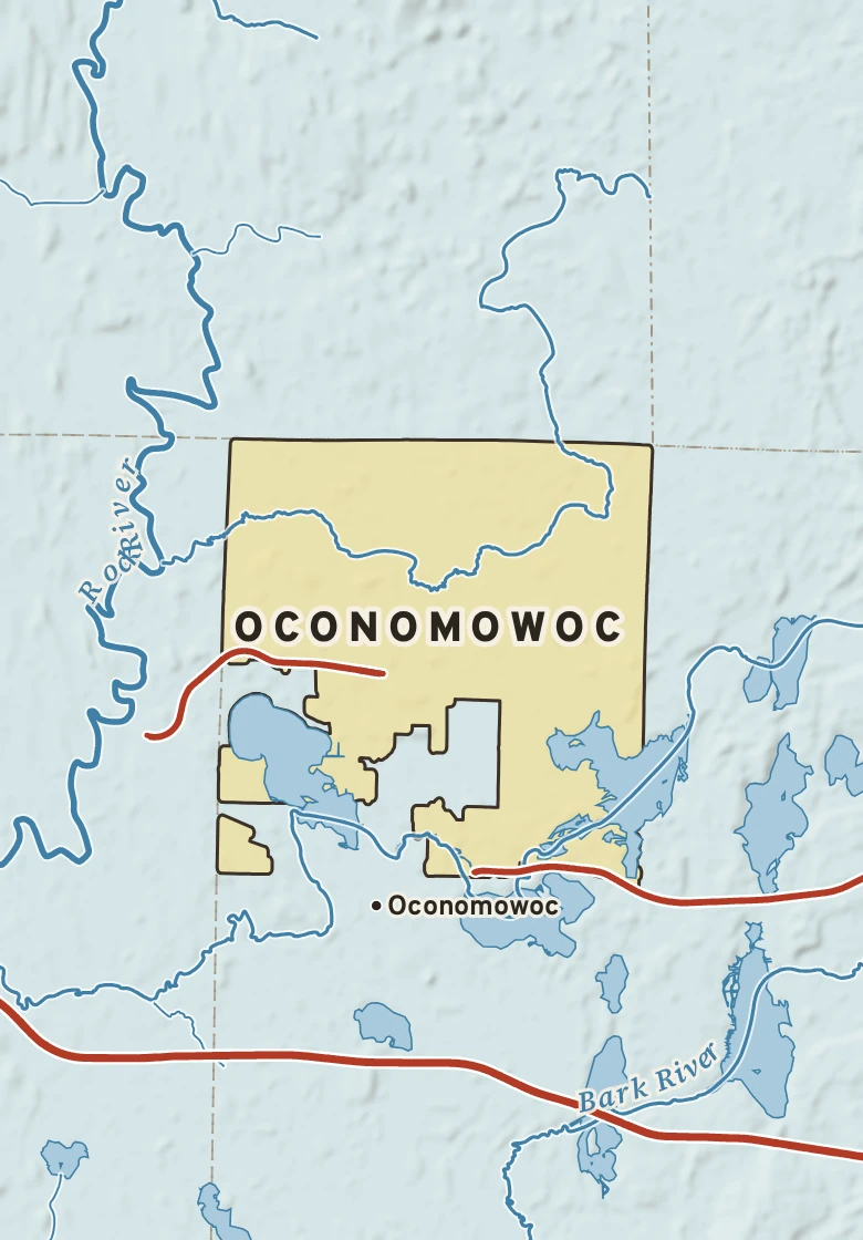 Atlas plate of Oconomowoc, Wisconsin.