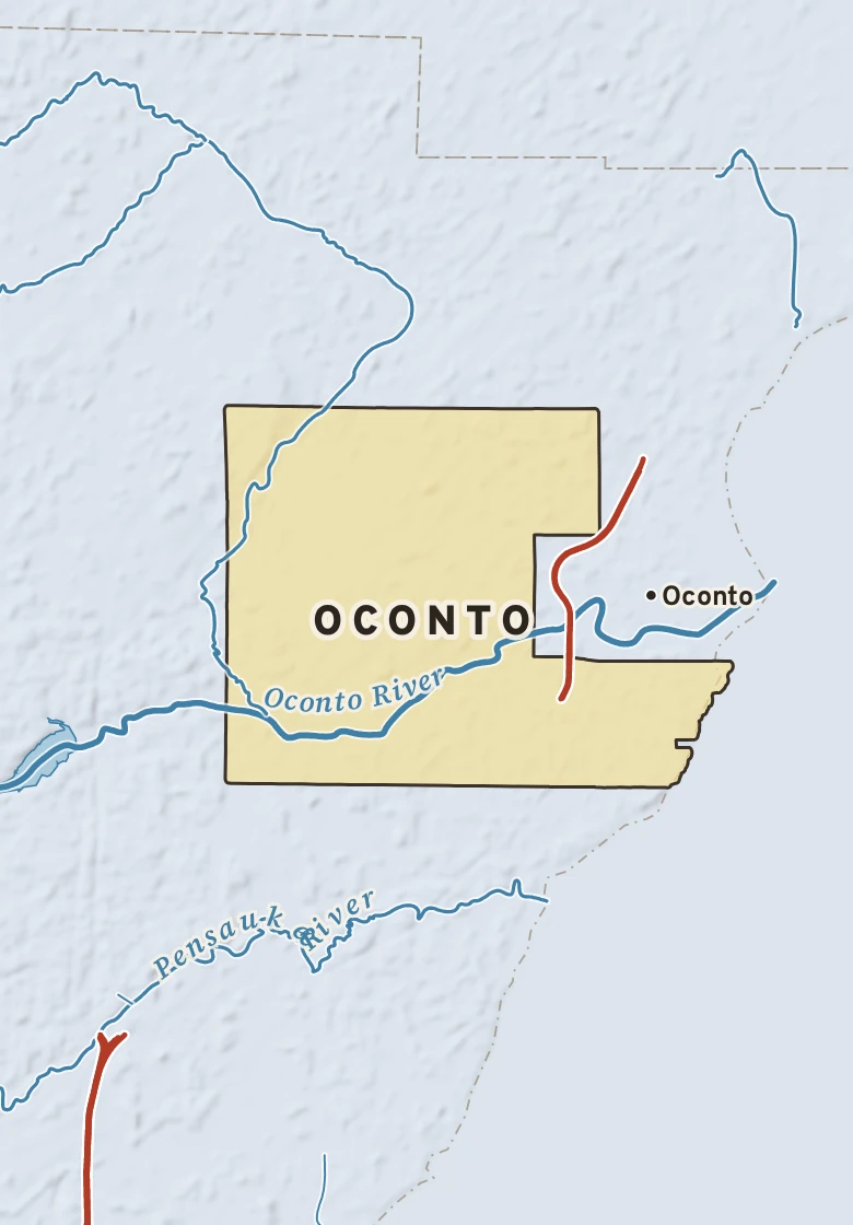 Atlas plate of Oconto, Wisconsin.