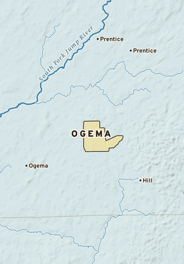 Atlas plate of Ogema, Wisconsin.