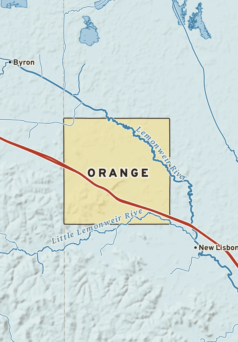 Atlas plate of Orange, Wisconsin.