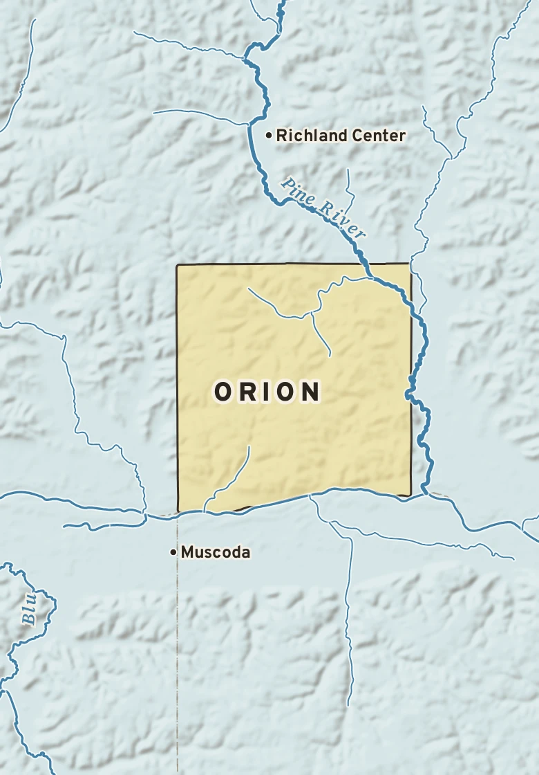 Atlas plate of Orion, Wisconsin.