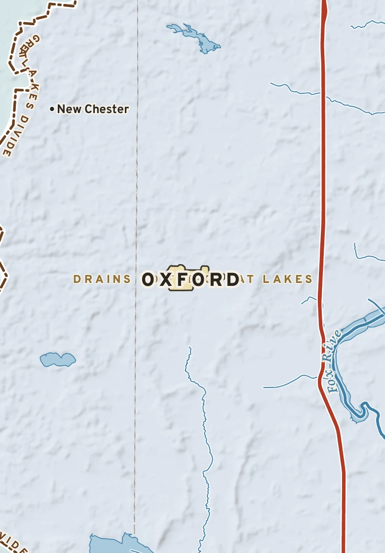 Atlas plate of Oxford, Wisconsin.