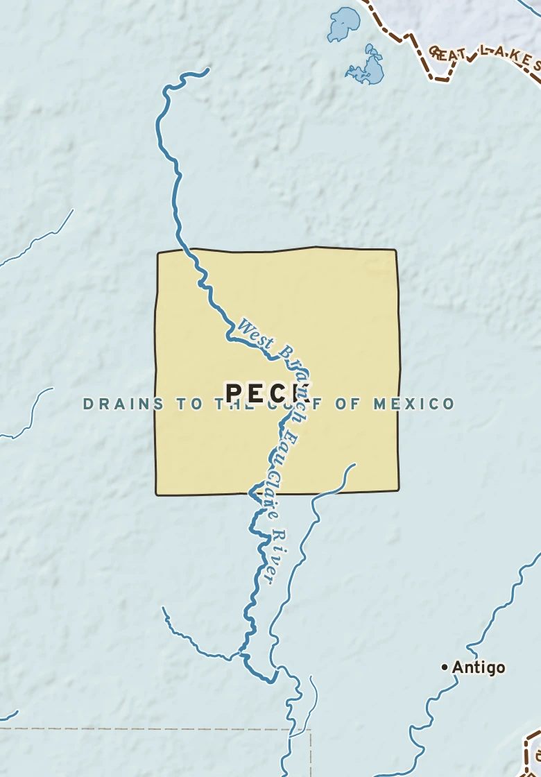 Atlas plate of Peck, Wisconsin.