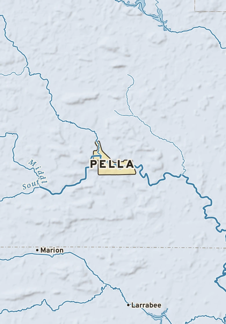 Atlas plate of Pella, Wisconsin.